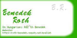 benedek roth business card